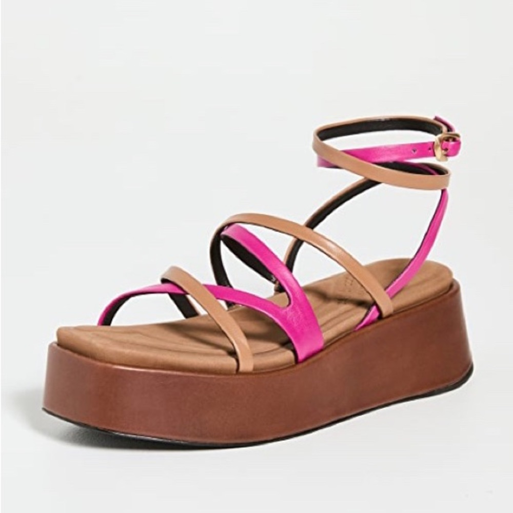 rag & bone Pink and Tan Platform Sandals